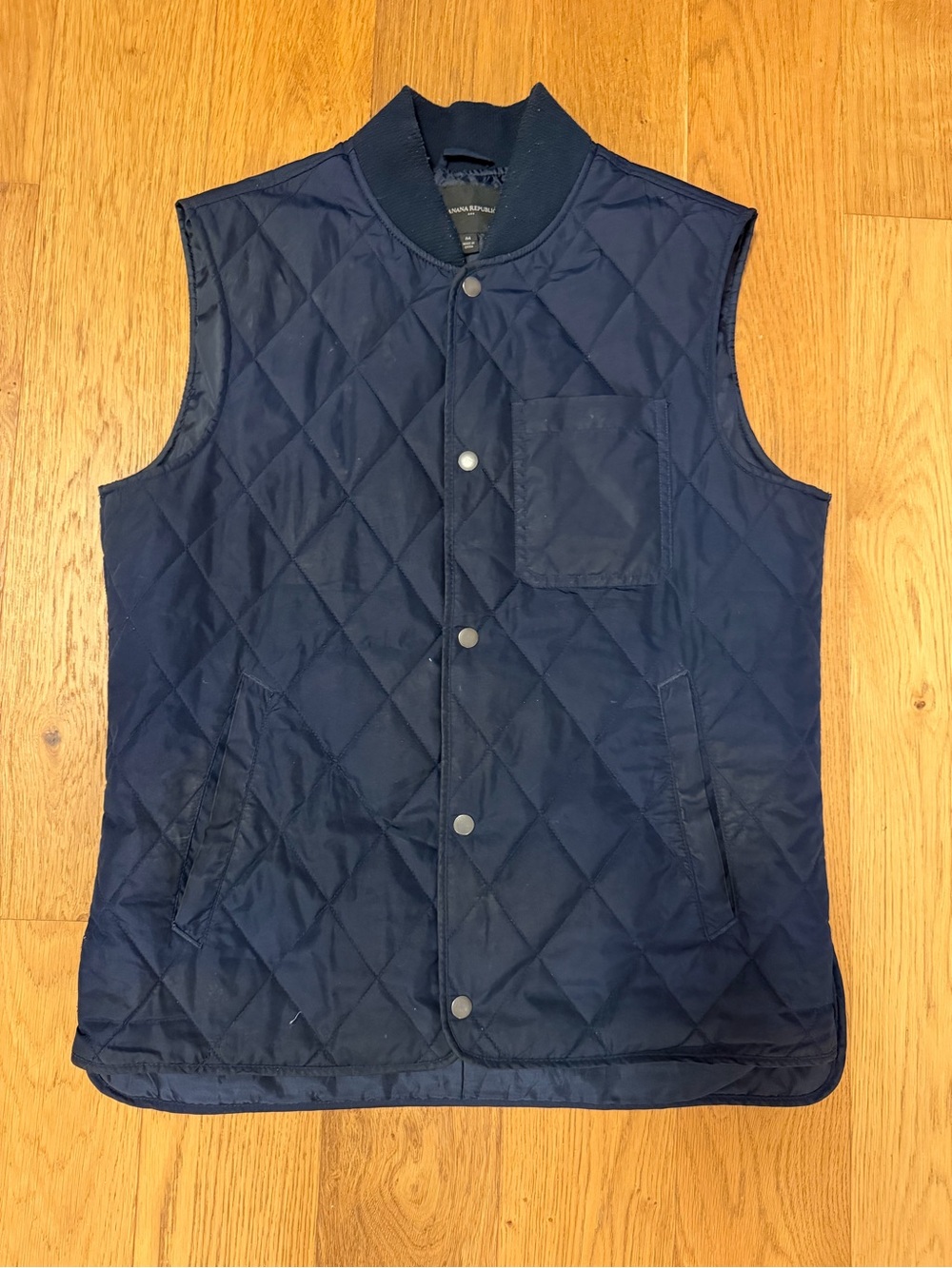 Banana Republic Quilted Navy Sleeveless Vest